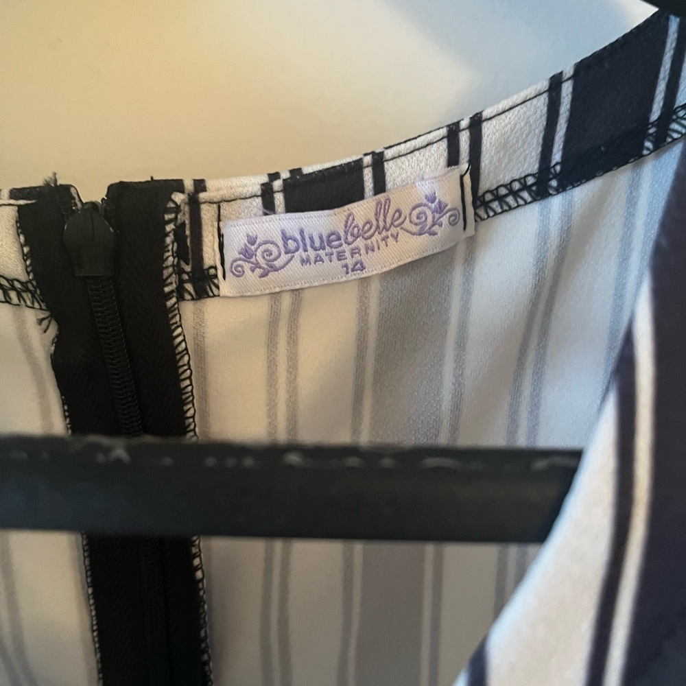 Bluebelle Black and White Striped Jumpsuit - Maternity - Picture 4 of 7